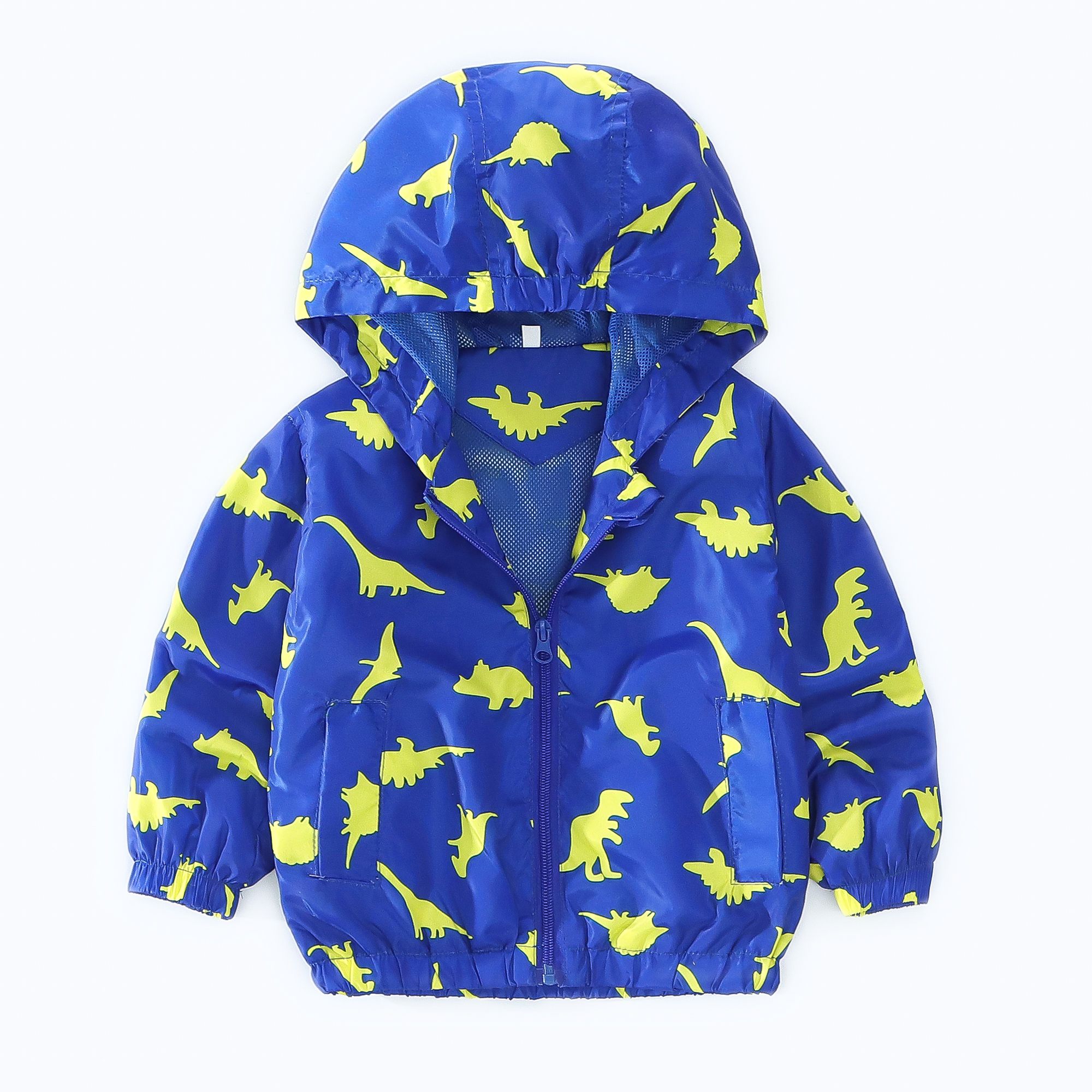 Children's Coat Cartoon Dinosaur Printed Hooded Jacket For Baby Boy Girl Sports Jacket_voghion.com
