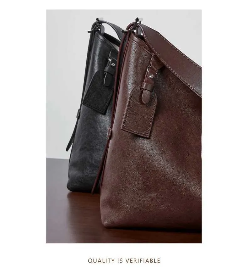 Toptrends Vintage Vera Pelle Grande Sottobraccio Borse a Tracolla per Donna 2024 Designer Semplice Donna Tote Hobo Signore_voghion.com