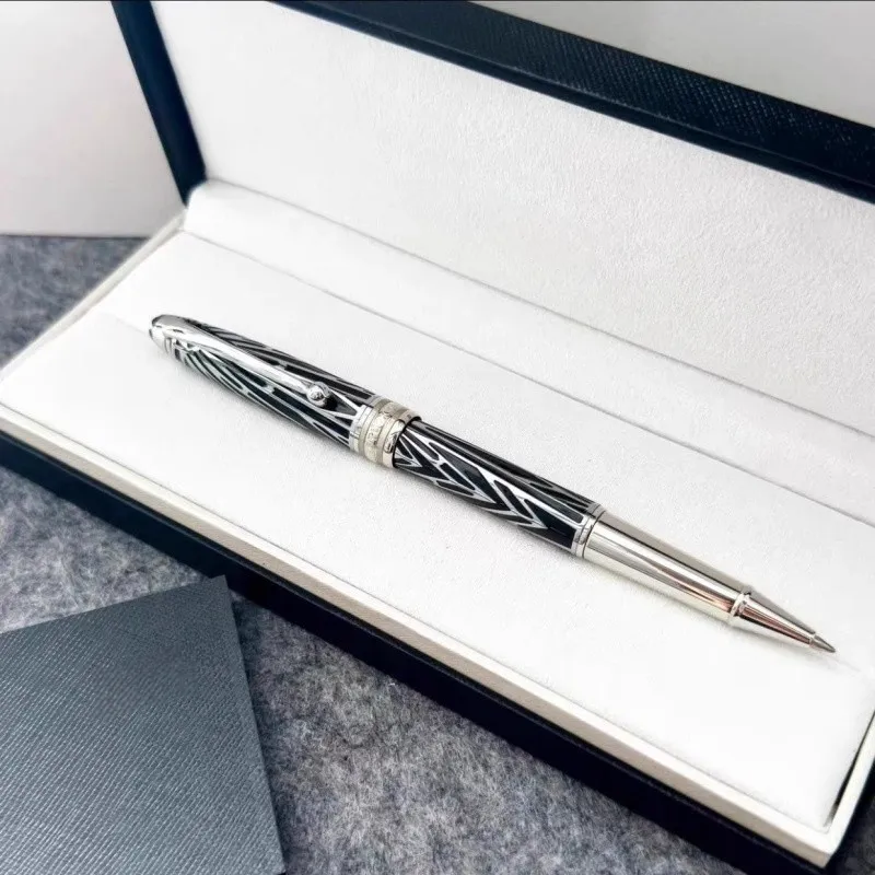 Penna a sfera a rullo / penna a sfera / penna stilografica / penna a sfera in resina nera e cristallo di lusso Monte all'ingrosso, regalo di cancelleria per ufficio Bn013_voghion.com