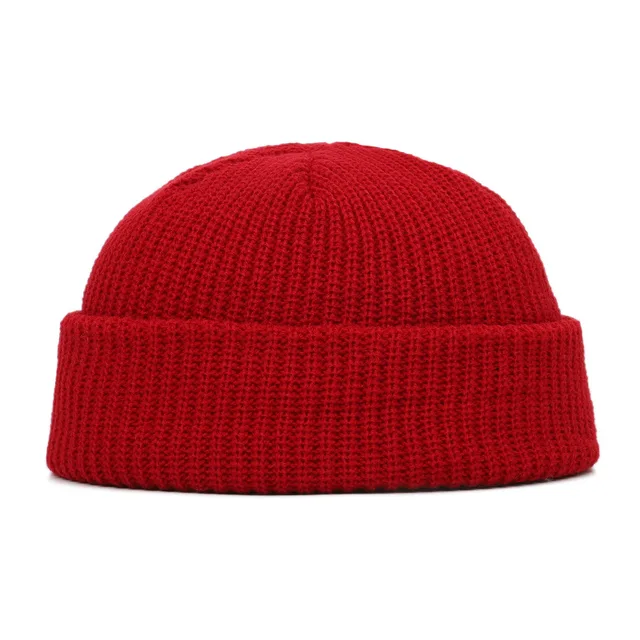 Hot Sale Gestrickte Mutz Fest Weich Stretch fir Hierscht Wanter Männer Kuerz Kappkapp Outdoor Waarm Melon Stroossemutz Fraen_voghion.com