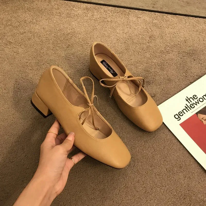 Mary Jane scarpe da ballo comode e casual con punta tonda e bordo scorrevole da donna, morbide e morbide, 240904_voghion.com