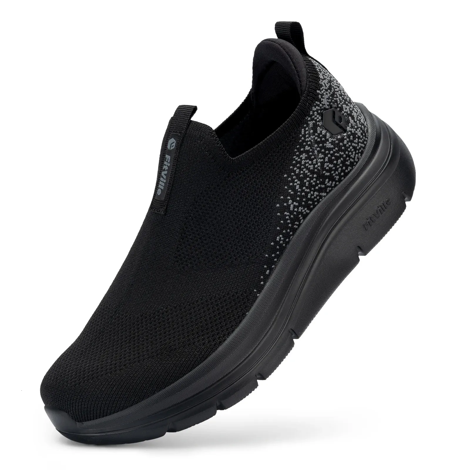 FitVille Damen-Wanderschuhe mit dicker Sohle, extra breite Sneakers, leicht, atmungsaktiv, für geschwollene Füße, Plantarfasziitis_voghion.com