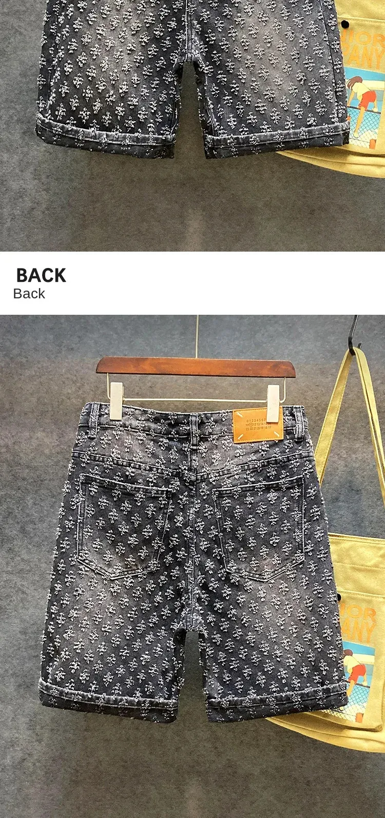 Pantaloni Five Point da uomo 2024, larghi, dritti, gamba larga, in jacquard traforato, pantaloncini in denim casual di alta qualità, 24_voghion.com