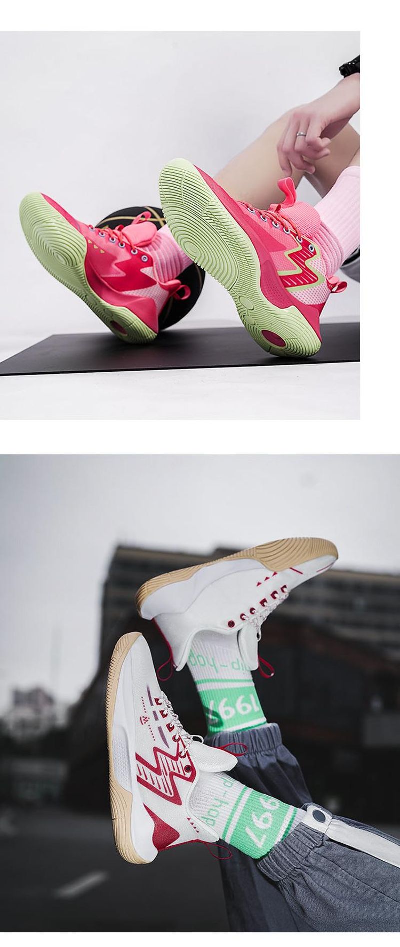 Verschleißfeste Basketballschuhe für Herren, Sport-Air-Cushion-Sohle, solide, scharfkantige, professional_voghion.com