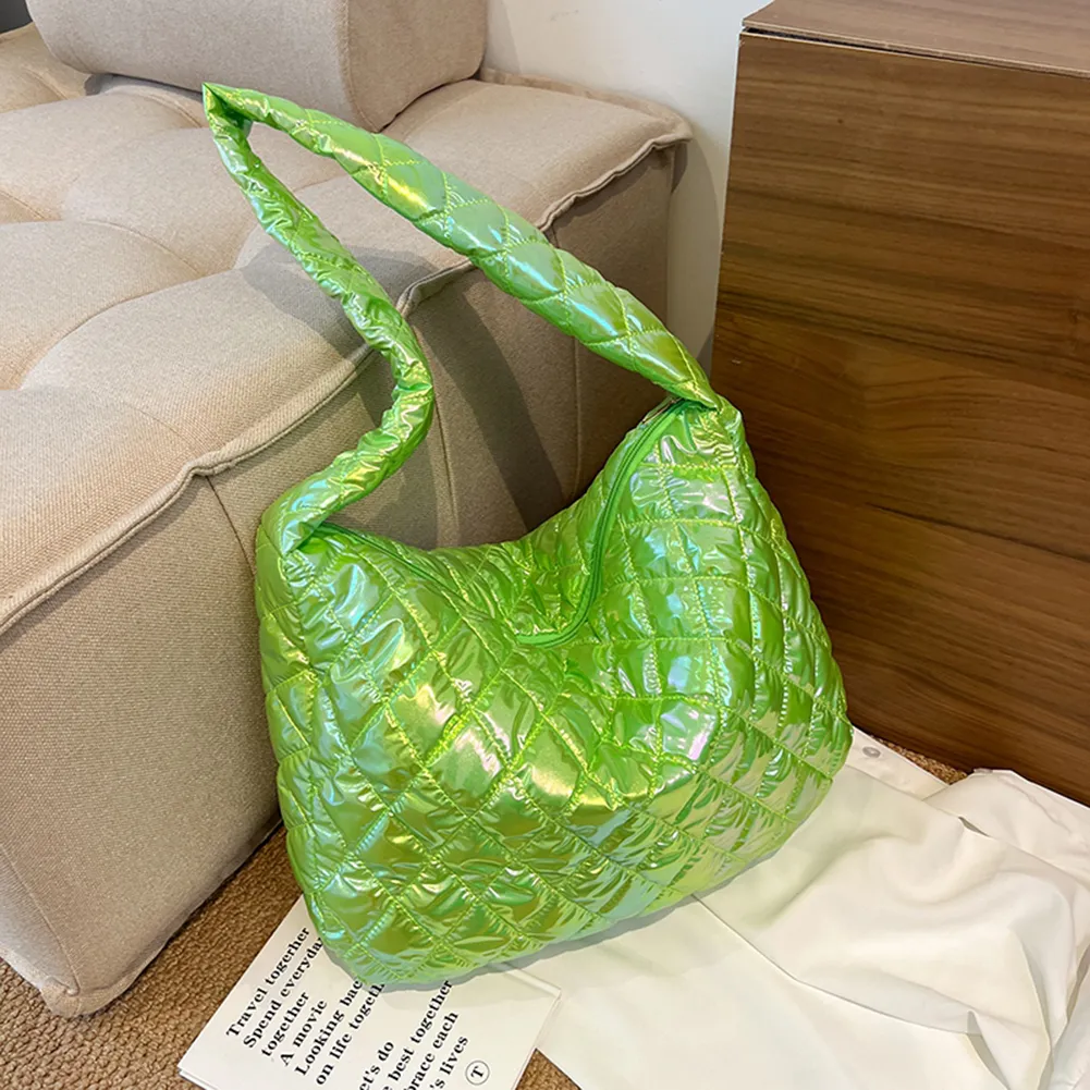 Borse a tracolla da donna autunno inverno, tote, grandi capacità, imbottite in cotone, borse da donna, borse da viaggio multicolori_voghion.com