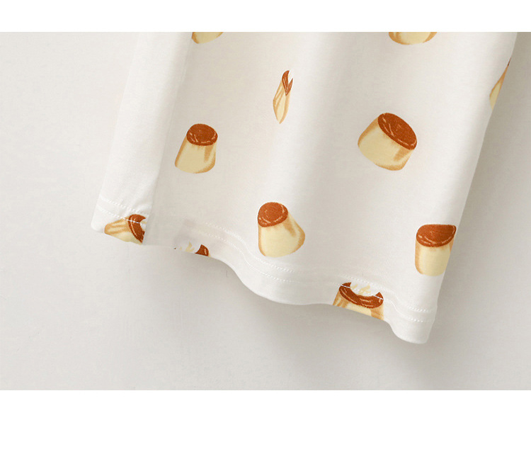 Vêtements pour femmes pyjamas pour femmes printemps et automne modal lettre gâteau imprimé col rond pantalon à manches longues mignon vêtements de maison frais_voghion.com
