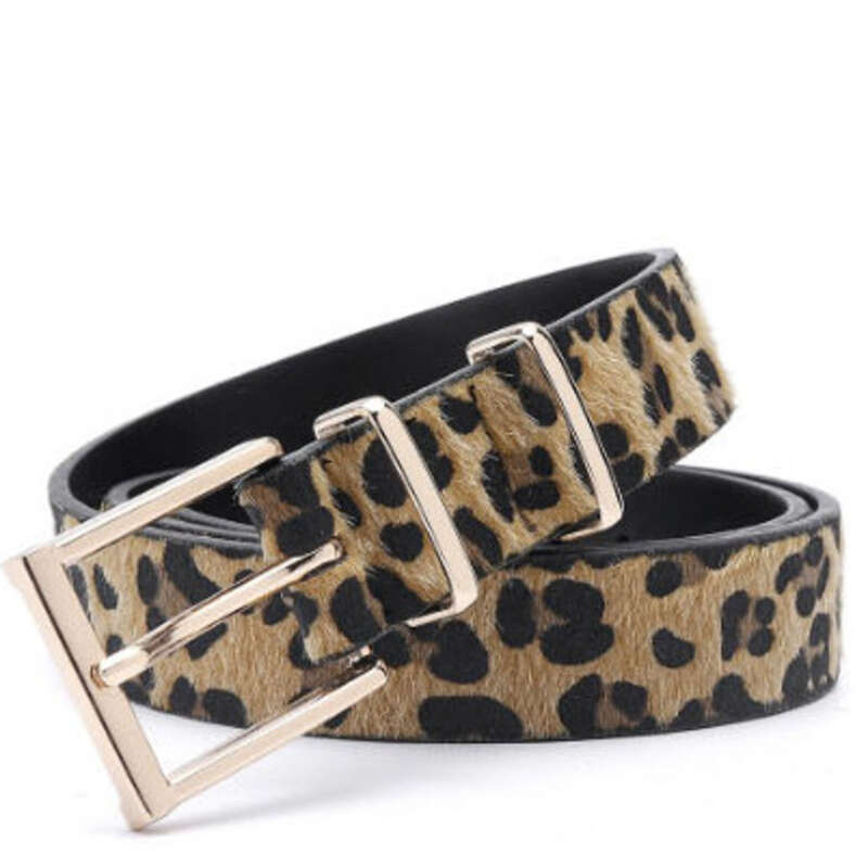 Women's Creative Leopard Horsehair With Jeans New Women's Belts Leading The Trend_voghion.com