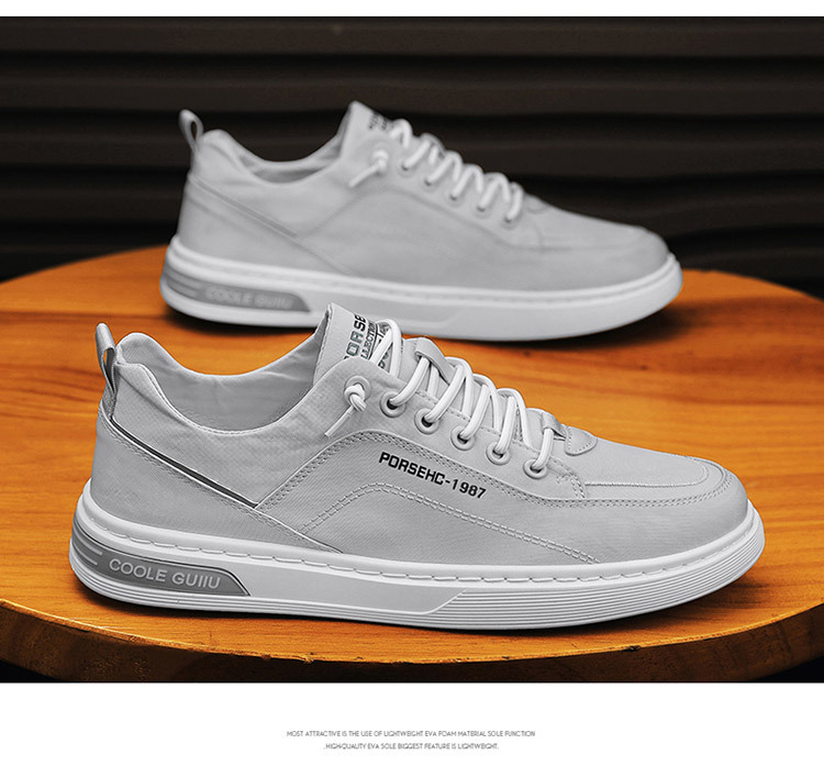 Men's Breathable Casual Canvas Slip-On Shoes For Summer - Lightweight Comfortable Sneakers With Round Toe & Rubber Sole_voghion.com