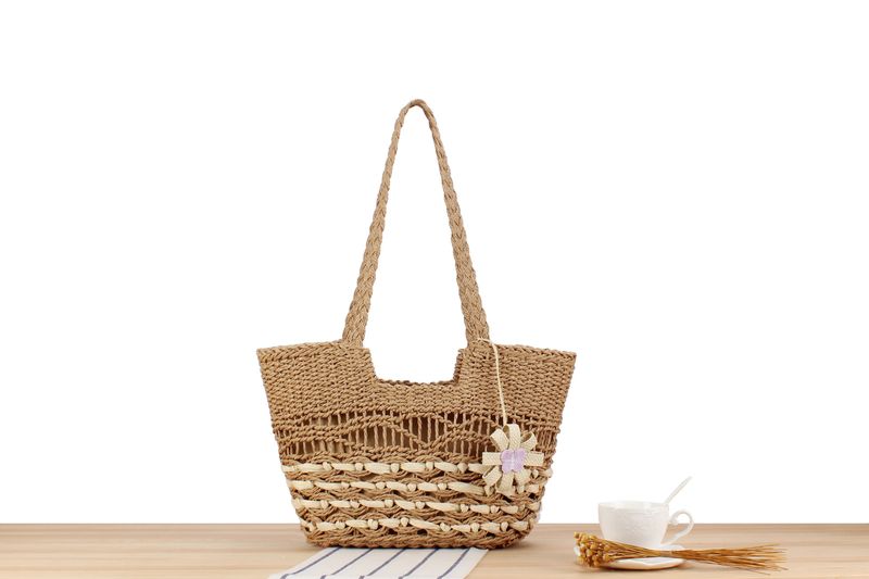 Neue Umhängetasche 2024, handgewebte Tasche im Bohemian-Stil, Strohtasche den Strandurlaub am Meer, modische_voghion.com