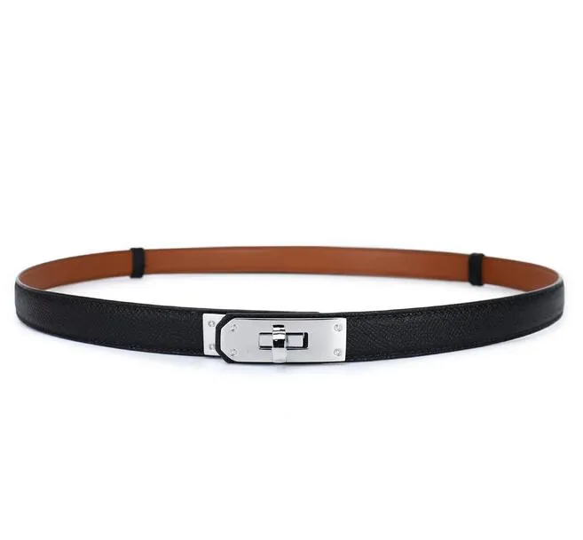 Cinto en cuir rétro rayé mince pour femmes, petite boucle en métal de styliste, large ceinture simple, mode jeans quotidiens pour hommes_voghion.com