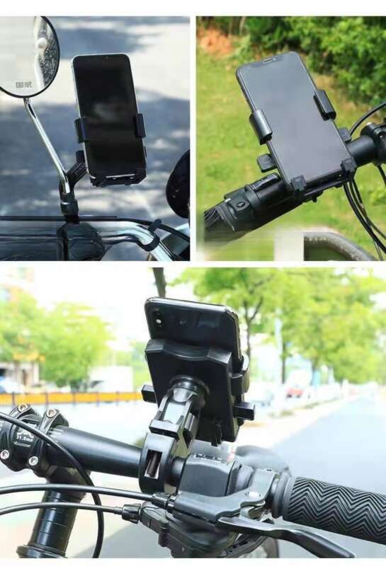 Mobiler Motorrad-, Elektrofahrrad-, Halter-, Fahrer-stoßdämpfender Aluminium-Handyhalter für den Außenbereich_voghion.com