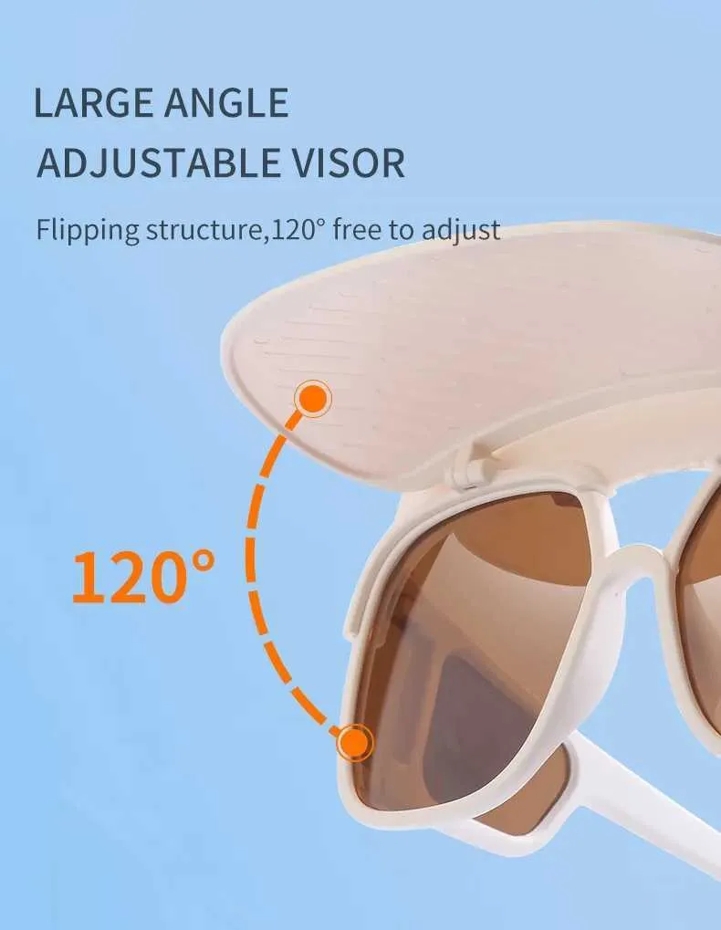 New Arrival Polarized Sunglasses Multifunctional Anti Sunburn Glasses With Sun Visor For Men Women Outdoor Camping_voghion.com