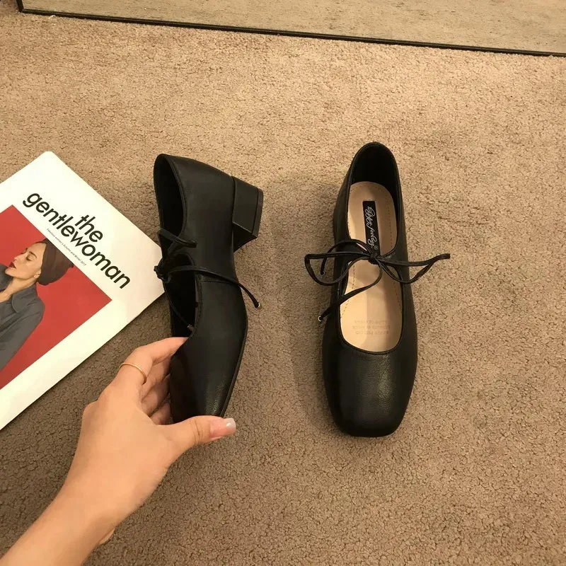 Mary Jane scarpe da ballo comode e casual con punta tonda e bordo scorrevole da donna, morbide e morbide, 240904_voghion.com