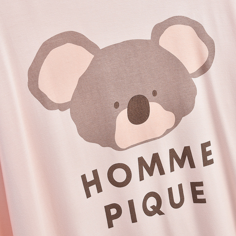 Abbigliamento da donna Modal Primavera e Autunno Nuovo Pigiama Donna Cartone Animato Carino Koala Pantaloni Manica Lunga Comodo Morbido Set di Vestiti per la Casa_voghion.com