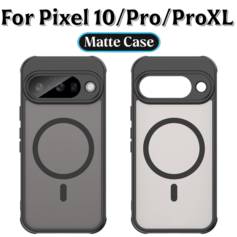 For Google Pixel 10 Pro XL 10ProXL Matte Magnetic Case For Magsafe Wireless Charging Shockproof Shell For Pixel10 Slim Cover