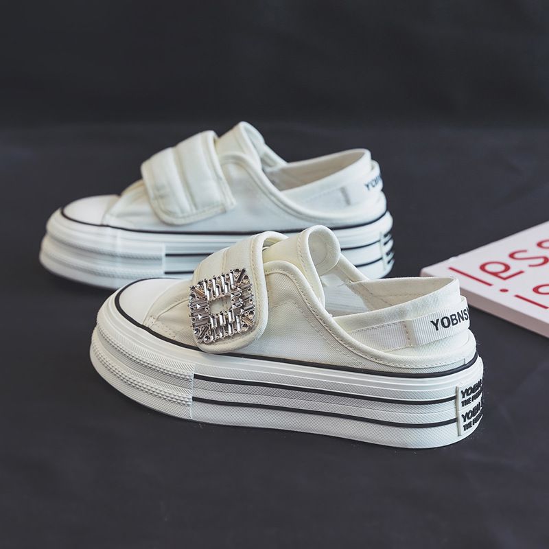 Xiaoxiangfeng Baotou Half Tuo Scarpe da pescatore con intreccio di nastri Pantofole francesi leggere e comode piatte_voghion.com