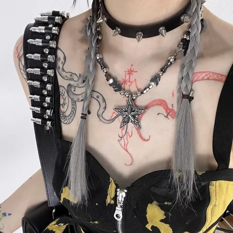 Kettingen Japanse subcultuur Y2k meteoriet ster awn ontwerp high-end super harde kern neutrale punk ketting vrouwelijk_voghion.com