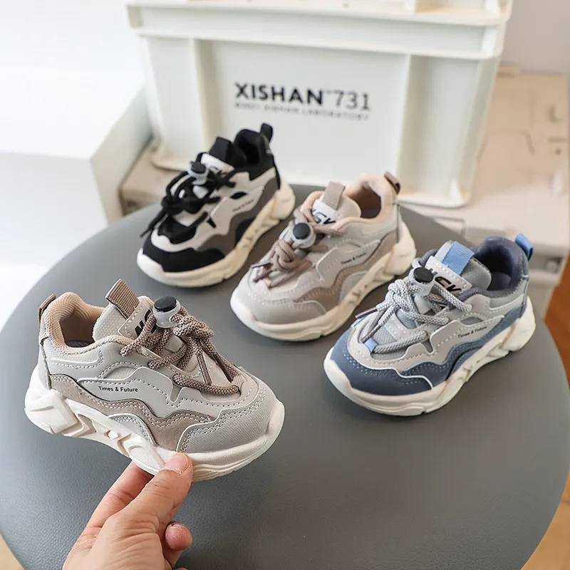 Zapatillas deportivas para niños pequeños 2025, informales, de malla y cuero, para correr en la escuela, de 1 a 6 años_voghion.com