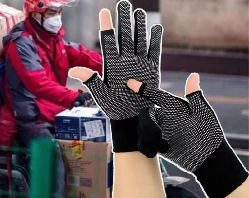 【】 Luvas de pesca resistentes ao desgaste, orvalho, 2 dedos, antiderrapantes e quentes, meio dedo, fino, inverno_voghion.com