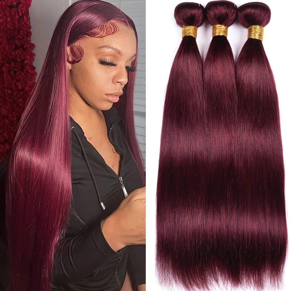 Extensions de cheveux brésiliens lisses en lot de 2