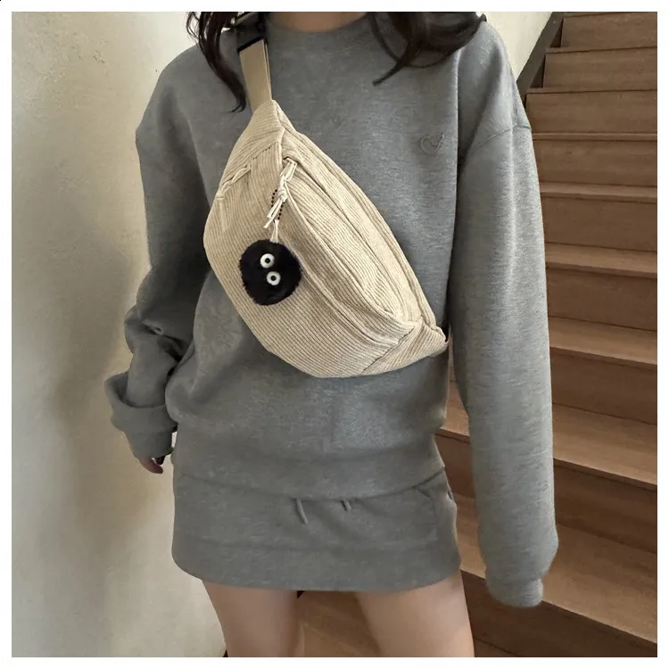 Frauen Taille Cord Student Schulter Handtasche Crossbody Brust Brust Tasche Fanny Pack Mode Telefon Weibliche Bum Gürtel Geldbörse_voghion.com
