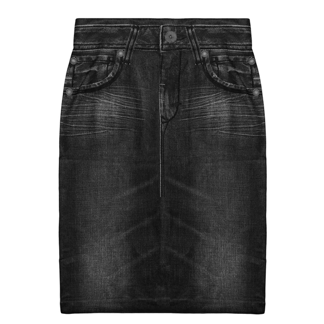 hot selling Brand New Woman Skirts Trendy Retro Washed High Waist Female Summer Black Blue Bodycon Hip Denim Skirt Jeans 2021_voghion.com