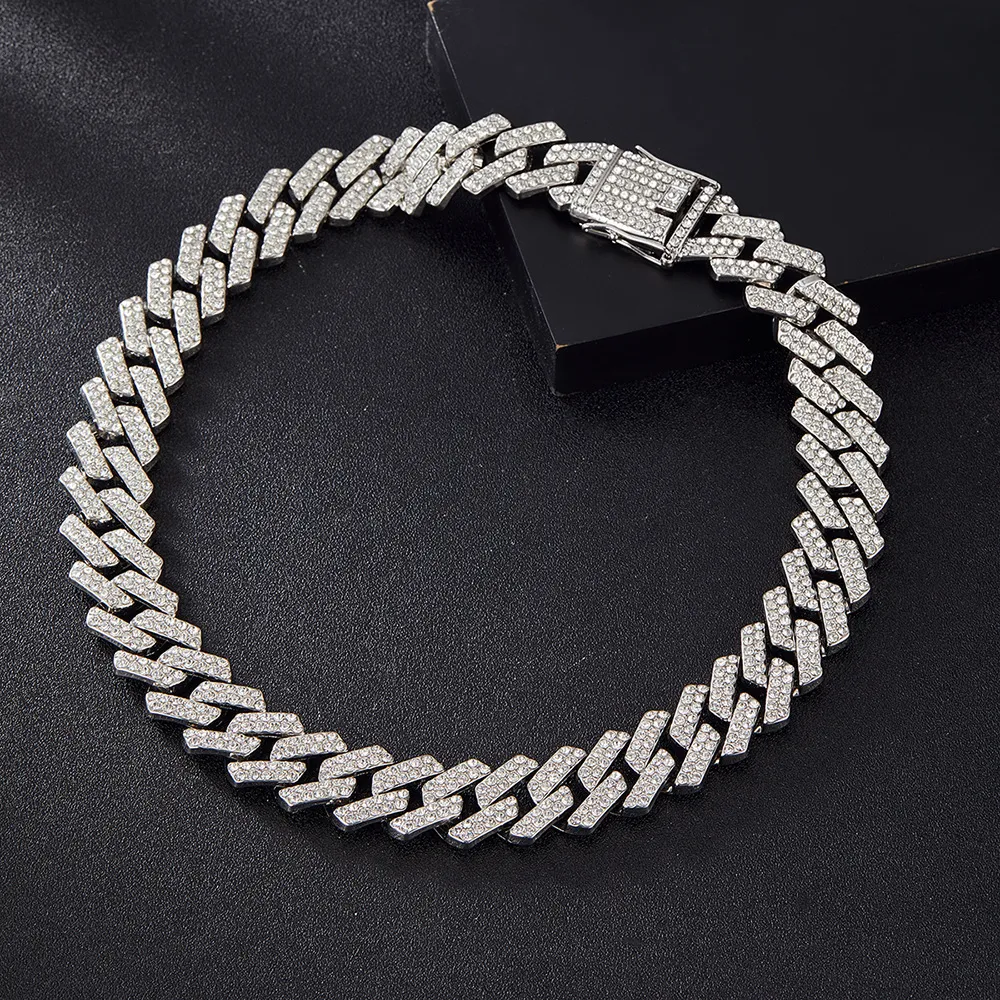 Iced Out Miami Cuban Link Chain Necklace For Men And Women_voghion.com