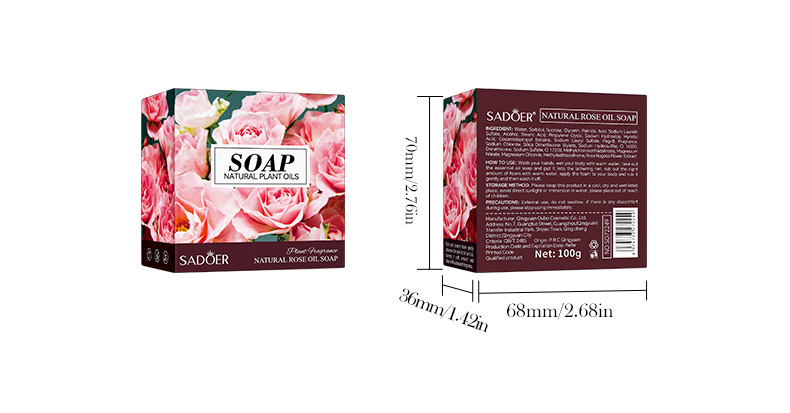 Savon nettoyant pour le corps fait main à l'huile essentielle de rose, gamme complète_voghion.com