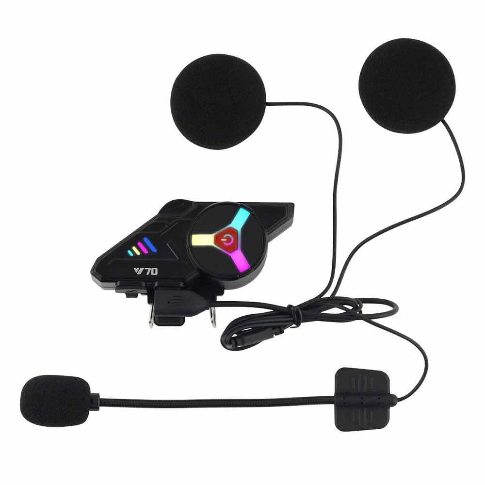 Neuer LED-Bluetooth-Motorradhelm-Headset-Lautsprecher, kabelloser Motorradkopfhörer_voghion.com