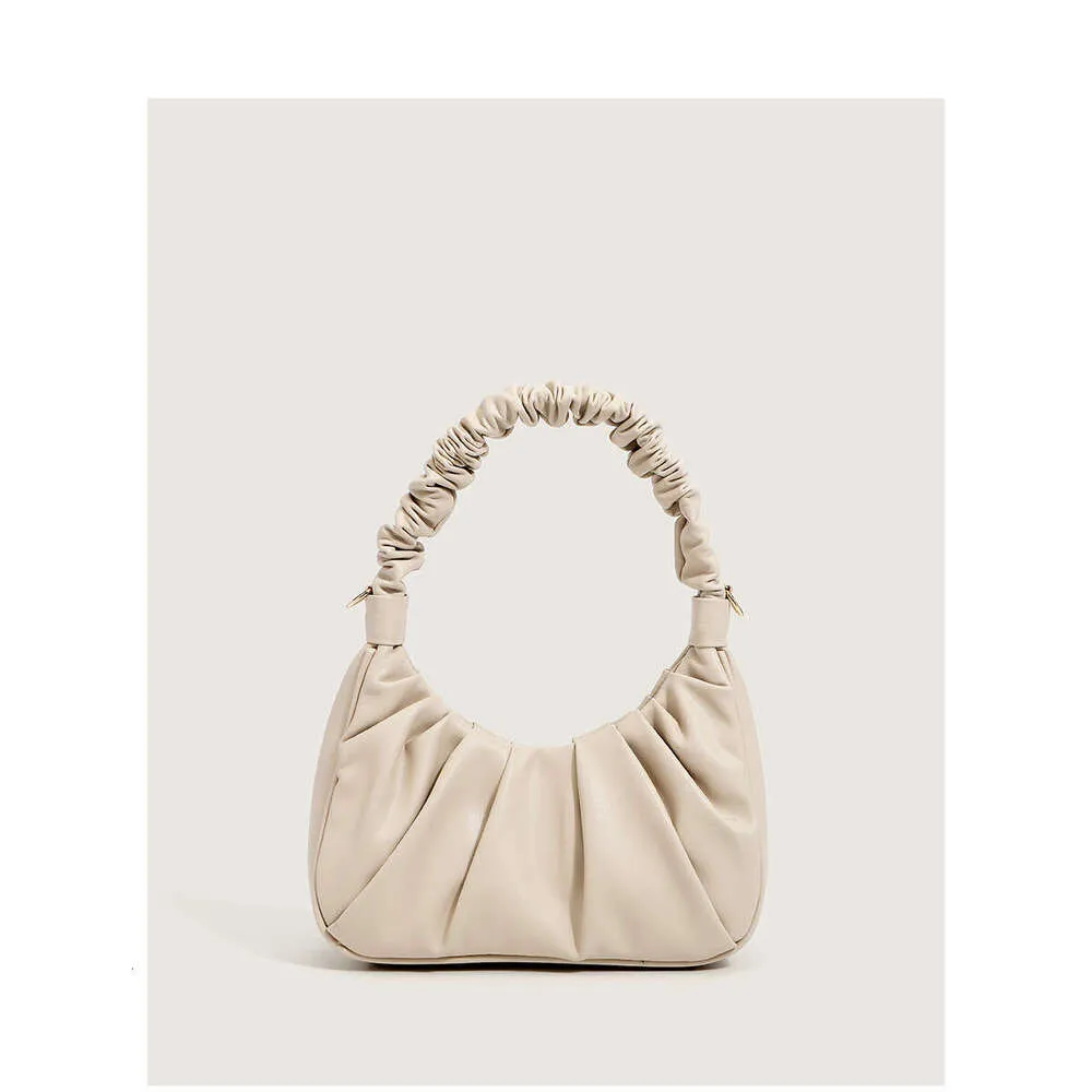 New Pleated Tote Soft Leather Clouds Dumpg Underarm Bags Summer Shoulder Crossbody Bag Street Dressing_voghion.com