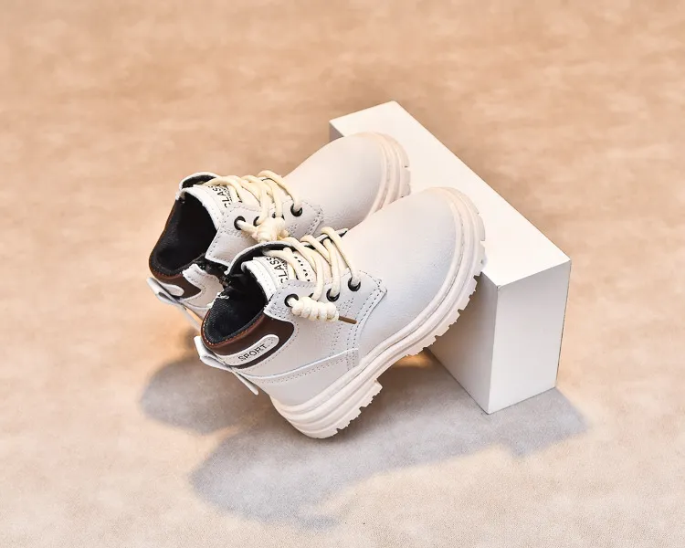 Child Shoes Short Ankle Snow Kid Boy Girl Fashion Soft PU Leather Warm Cutefeet Toddlers Children Boots Size 21 - 30_voghion.com