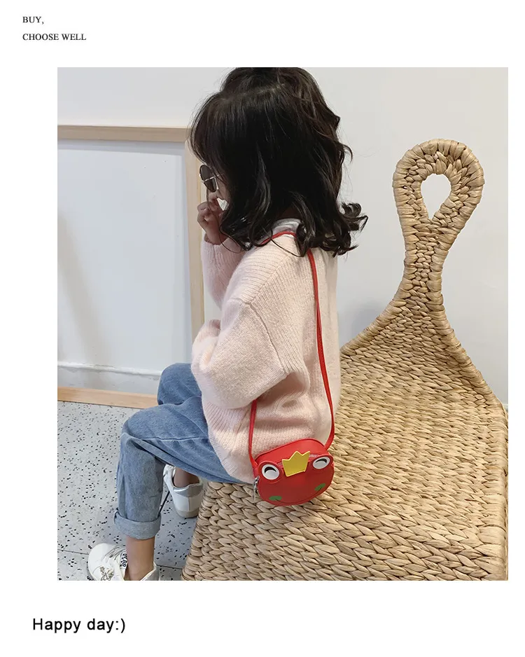 Fashion Kids Handbags Newest Korean Girls Mini Princess Purses Cute Frog Shoulder Messenger Bag Children Coins Bags_voghion.com