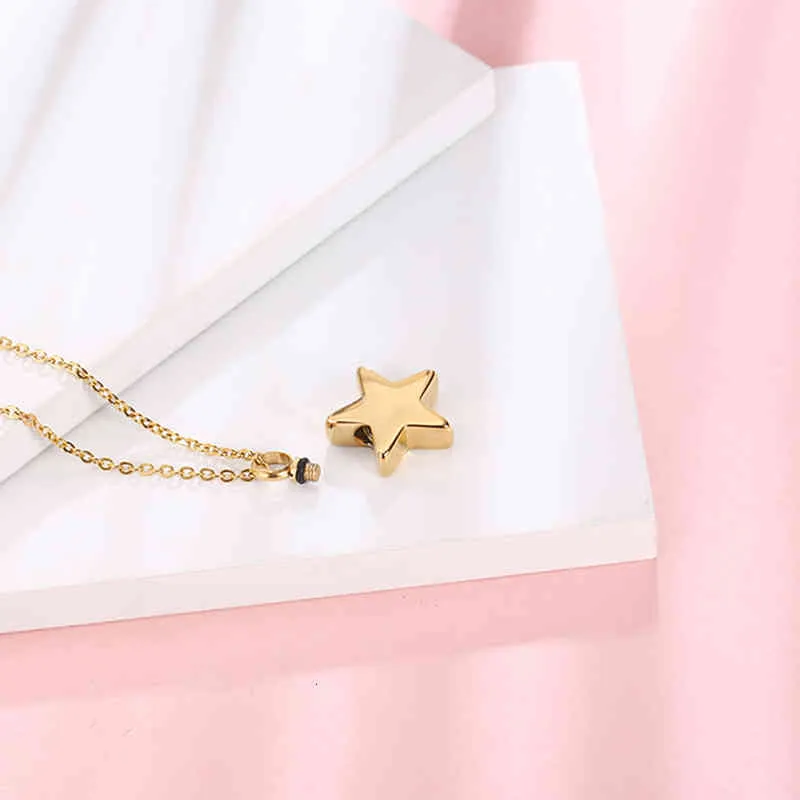 Gioielli per cremazione in acciaio inossidabile per ceneri, collana a forma di stella, ciondolo commemorativo per urna, ricordo per animali domestici, donne e uomini_voghion.com