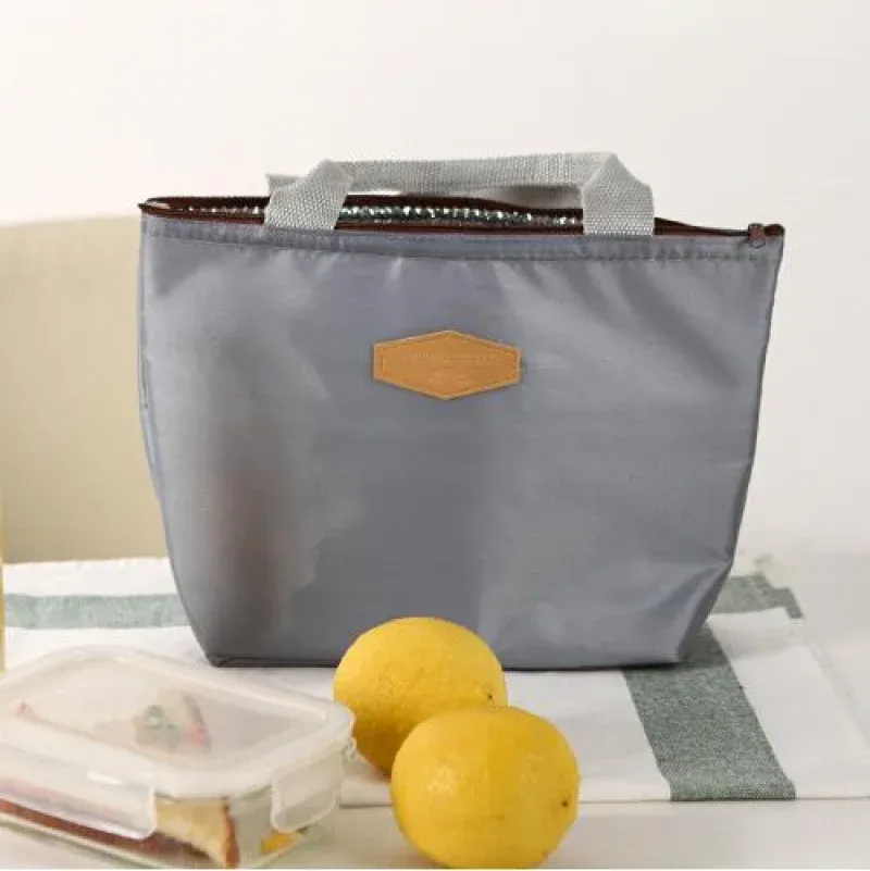 Borsa termica portatile per il pranzo, da campeggio, picnic, Oxford, tinta unita, isolata, refrigerata, per alimenti_voghion.com