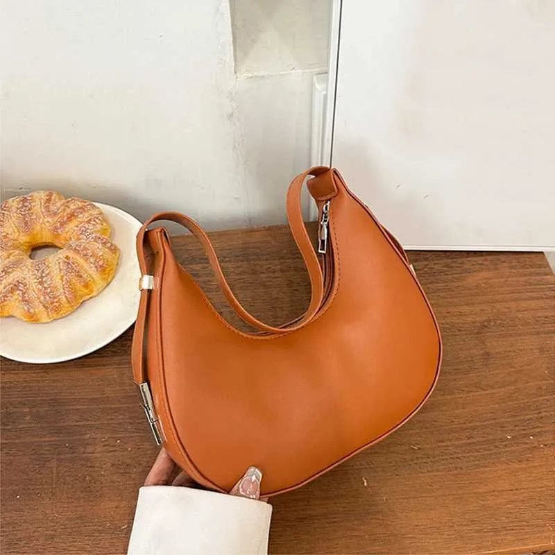 Borsa a tracolla semplice da donna in pelle PU con tracolla alla moda Y241115_voghion.com