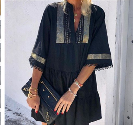 Women's fashion environment loose dress_voghion.com