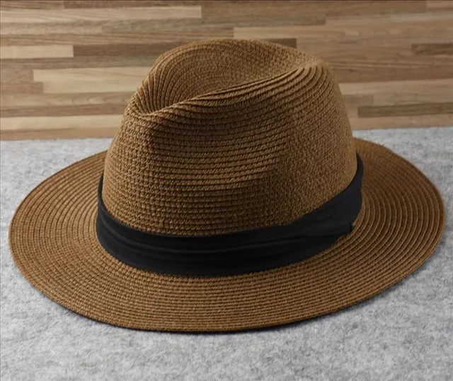Chapéu de palha masculino grande de 62 cm para pesca ao ar livre, chapéu de cowboy para sol, férias na praia, para caminhadas, camping, chapéu panamá masculino_voghion.com