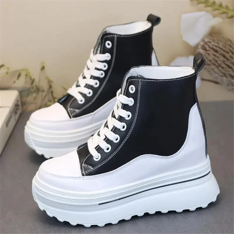 Platform Pu Leather Wedge Hidden Boots For Women Winter Running_voghion.com