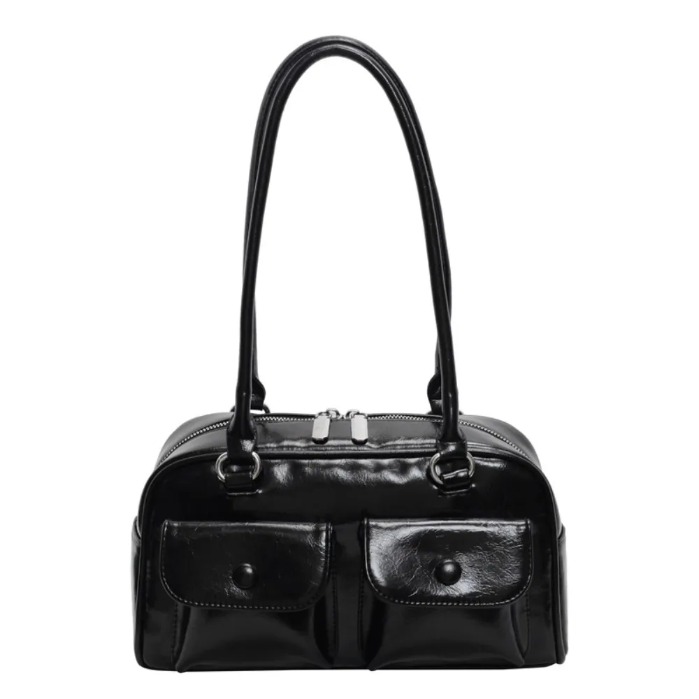 Borsa a tracolla in stile coreano, grande capacità, retrò, da ascella, casual, alla moda, in pelle, con doppia tasca, da viaggio_voghion.com