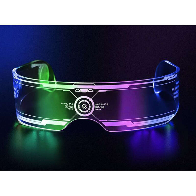 Ochelari de încărcare luminoși Salt Di Viitor Tehnologie Rețea Cyberpunk Popular Science Fiction Fotografie de club de noapte_voghion.com