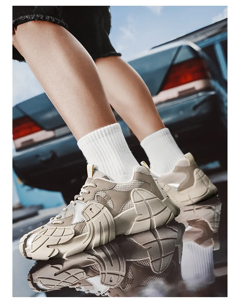 Chaussures Mecha pour hommes, semelles compensées, polyvalentes, décontractées, sport, pour hommes_voghion.com