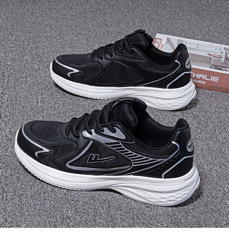 Dad's Instagram Spring and Autumn 2024 New Men's Mesh Black Sports Trendy _voghion.com