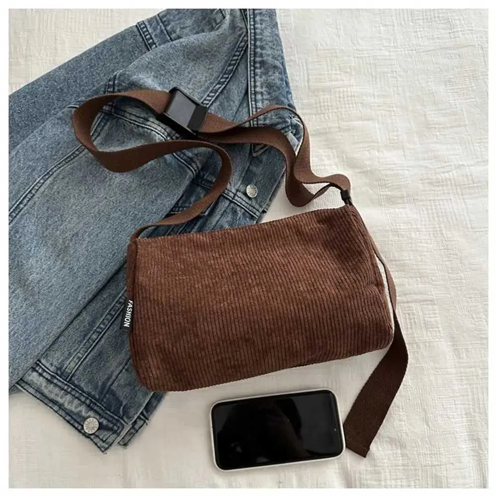 Genți de mână pentru femei, genți de umăr din catifea reiată, culoare solidă, tip messenger, tip crossbody, genți de mână pentru machiaj și ruj, C241216_voghion.com