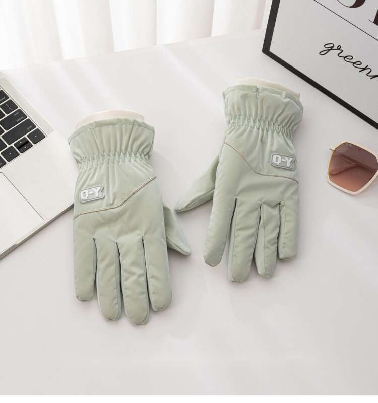 Dicke Wollhandschuhe für Damen mit Touchscreen und wasserdichten, warmen Baumwollhandschuhen zum Fahren mit Elektrofahrrädern im Winter_voghion.com