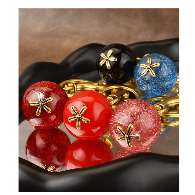 Apple Charm Keychain For Handbags And Keys Elegant Pendant_voghion.com