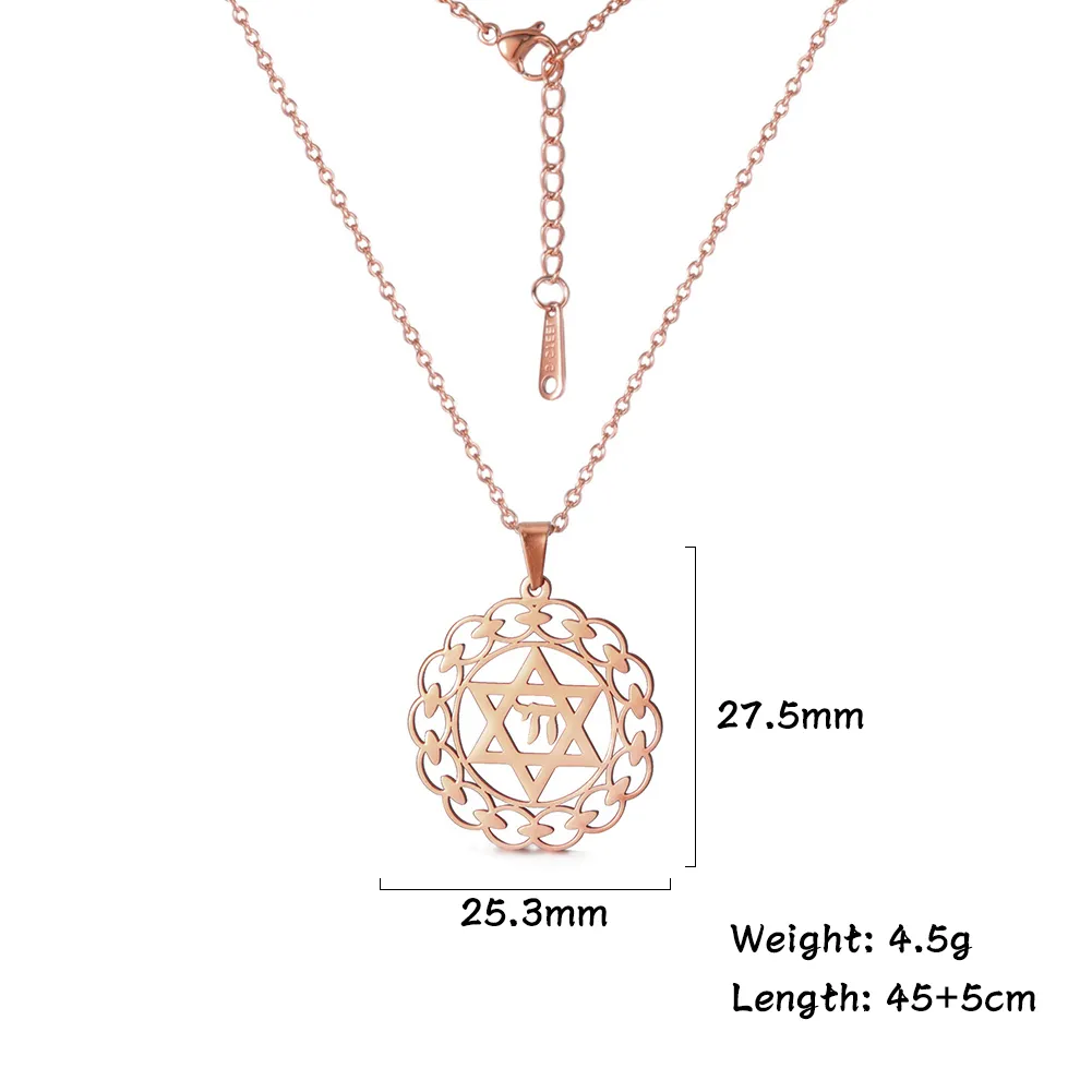 Pedat Necklaces Stailess Steel Petagram Me's Necklace Star Of David Wome Jewelry Weddig Gift For Mom Vitage_voghion.com