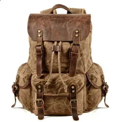 Retro locomotive universal waterproof side motorcycle canvas knight saddle bag 240824_voghion.com