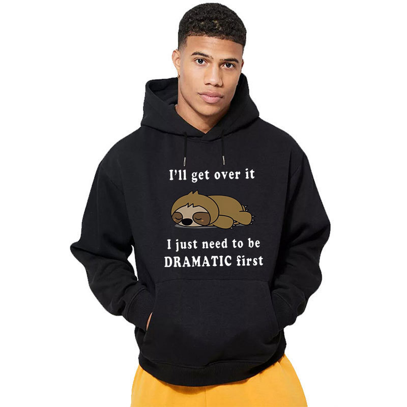 Abbigliamento maschile Felpa con cappuccio con stampa animalier alla moda per primavera e autunno Fondo a coste per uomo e donna, casual, sportivo, tendenza, tutto abbinato_voghion.com