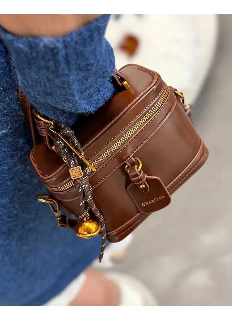 Borsa a tracolla in pelle testurizzata da donna, con patta solida, mini borsa a tracolla, versatile, casual, morbida, in PU, a secchiello_voghion.com