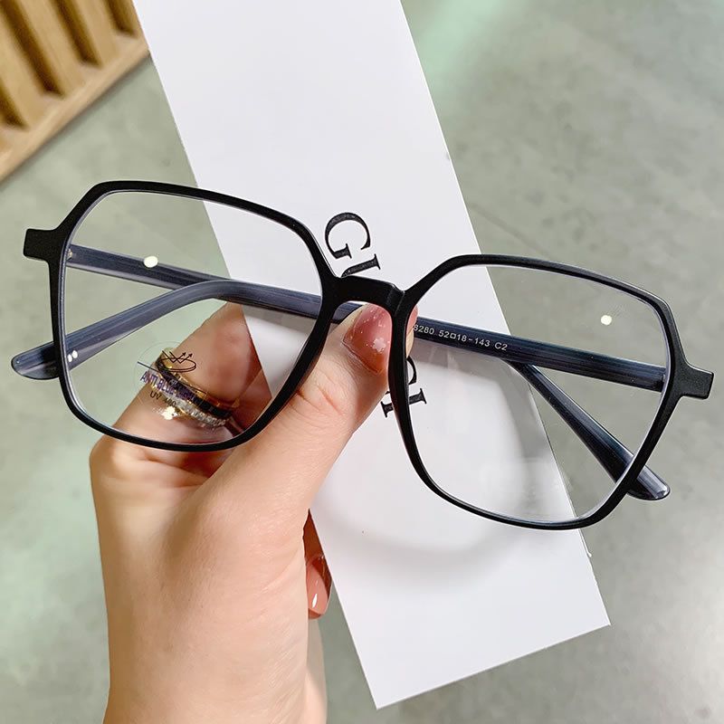 Nuovi occhiali grandi anti blu con luce piatta senza grado TR90, montatura per occhiali leggera e specchio incrociato 8280_voghion.com